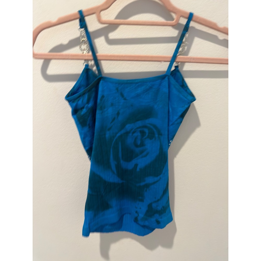 Blue Rose Rhinestone Studded Cami Fairy Top - Picture 5 of 5